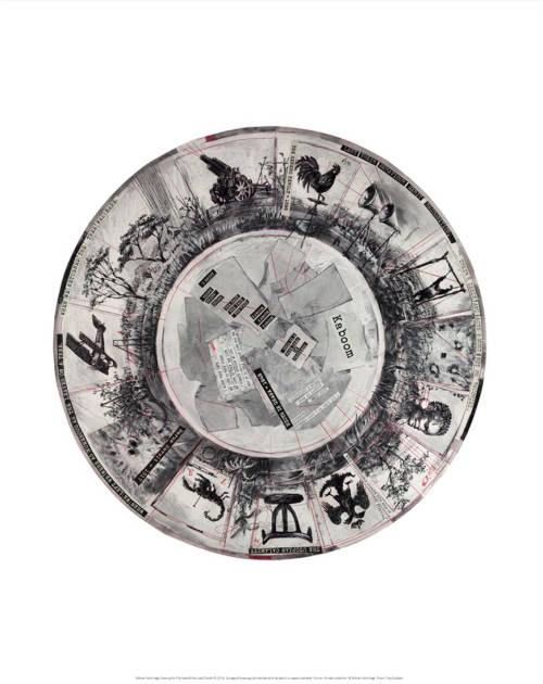 william kentridge `kaboom` tondo print