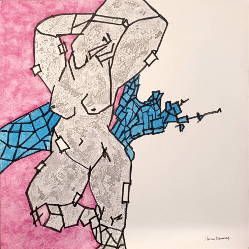 hilton edwards mixed media painting