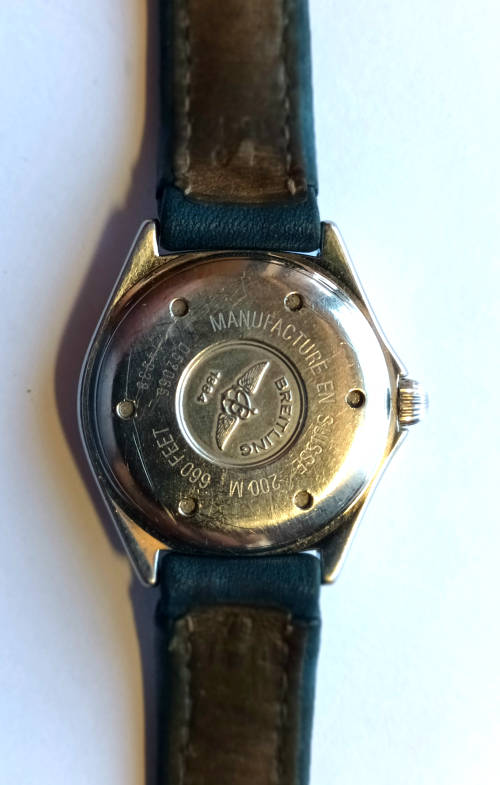 Breitling lady J watch with 18kt gold bezel