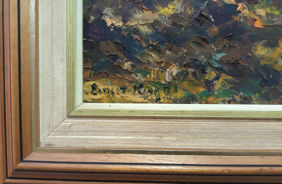 ernest benjamin king palette knife oil painting