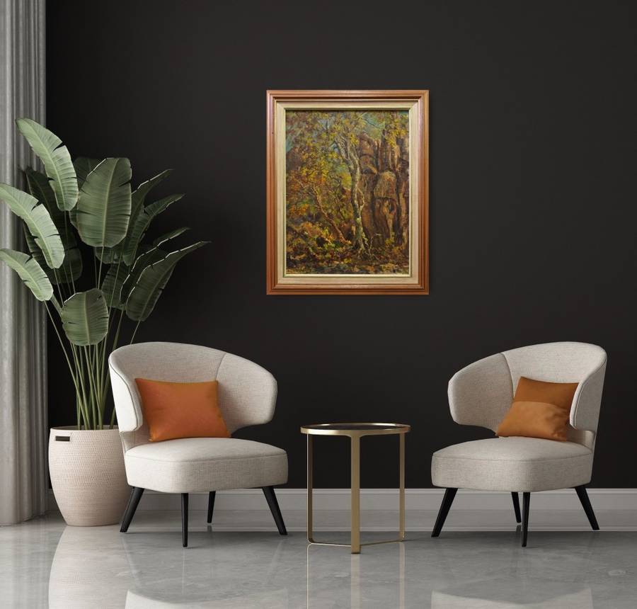 ernest benjamin king palette knife oil painting