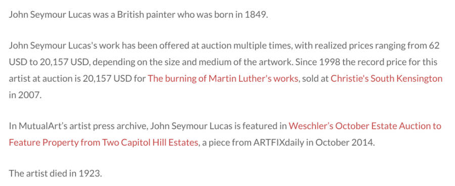John Seymour Lucas R.A. oil painting
