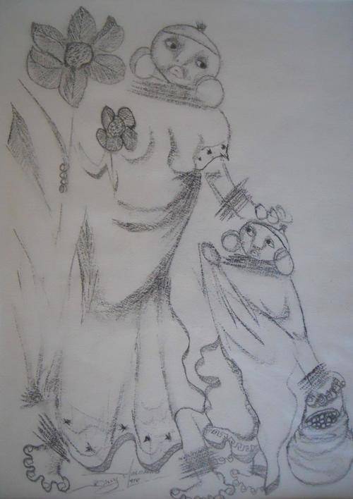 BILLY MOLOKENG "MOTHER & CHILD" GRAPHITE