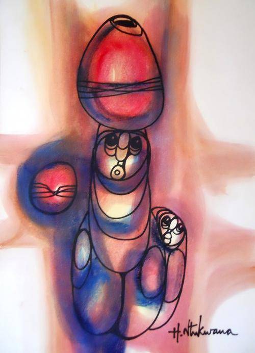 HARGREAVES NTUKWANA, WATERCOLOUR, # 7,  !!!! R1 500-00 !!!!!!