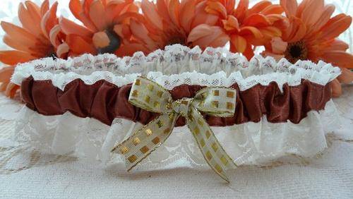 Beautiful Elegant Wedding Bridal Bronze & Gold on Ivory