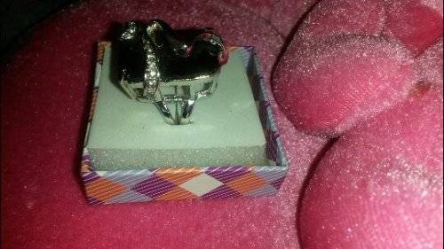STUNNING BIG AND BOLD SILVER COATED RING, SIZE 10