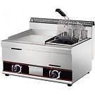 GAS GRIDDLE + GAS FRYER COMBINATION