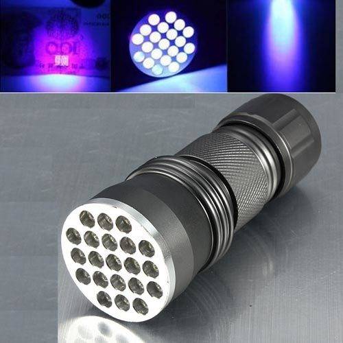 21 LED Purple Light UV Blacklight Flashlight (In Stock)