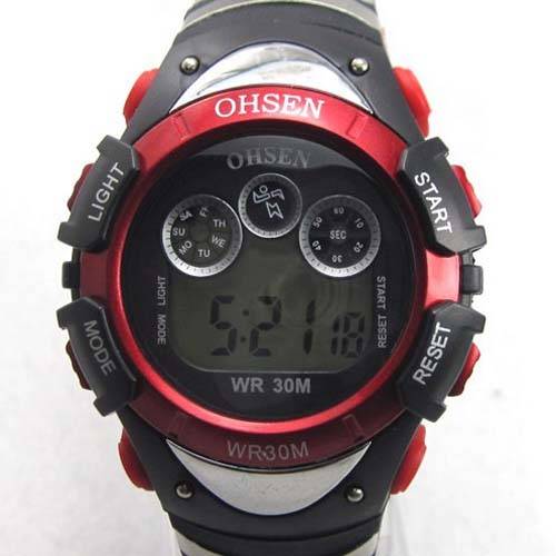 Digital Watch With Week / Alarm / Stopwatch / EL Backlight / Waterproof