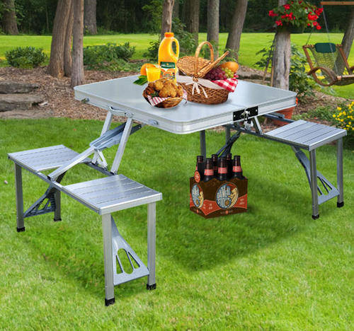 Aluminum picnic table- folding table