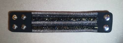 Multi-layered Black Rhinestone Bracelet