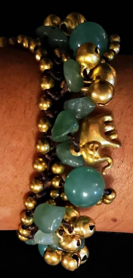 Boho Brass Beaded Bracelet