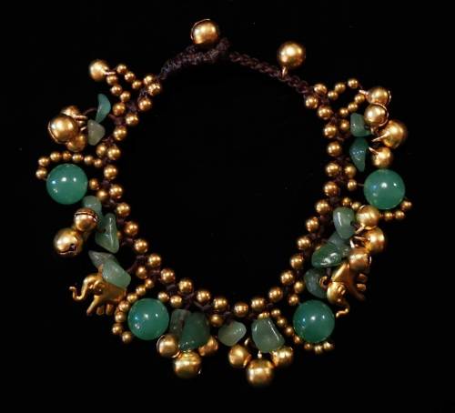 Boho Brass Beaded Bracelet