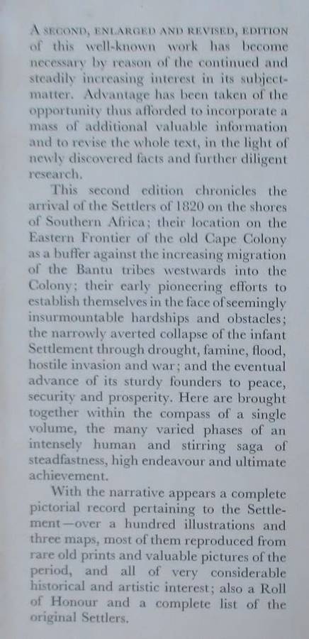 The Story of The British Settlers of 1820 in South Africa