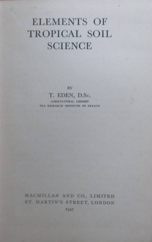 Elements of Tropical Soil Science