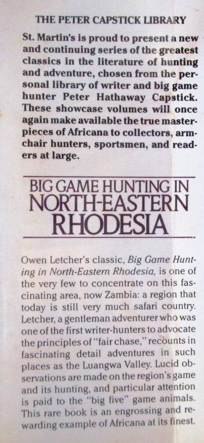 Big Game Hunting in North-Eastern Rhodesia