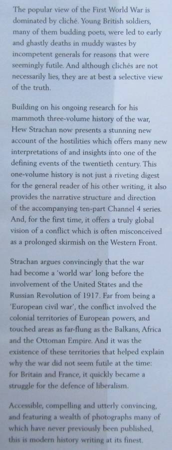 The First World War a new illustrated history