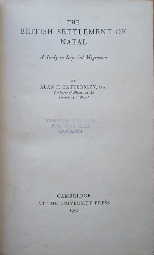 The British Settlement of Natal a Study in Imperial Migration