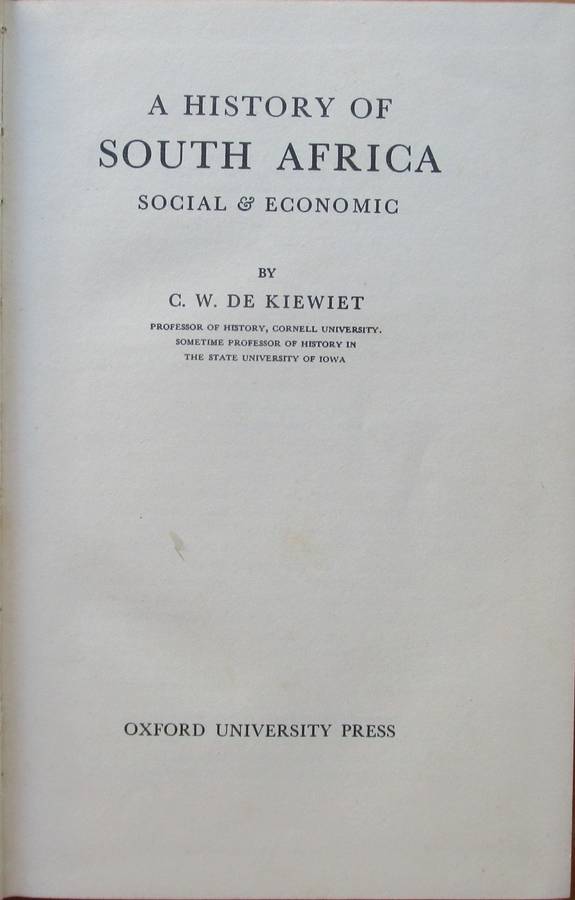 A History of South Africa Social and Economic
