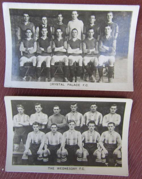 SOCCER COLLECTORS CARDS - EARLY 1900`s / Lot of 2 cards.