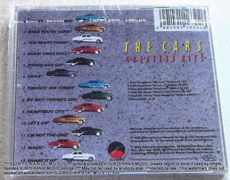 THE CARS Greatest Hits  [MAIN STOCK ROOM]