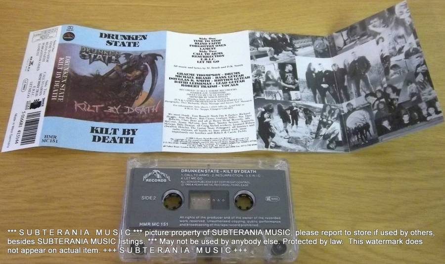 DRUNKEN STATE Kilt by Death Cassette Tape [[Shelf H]