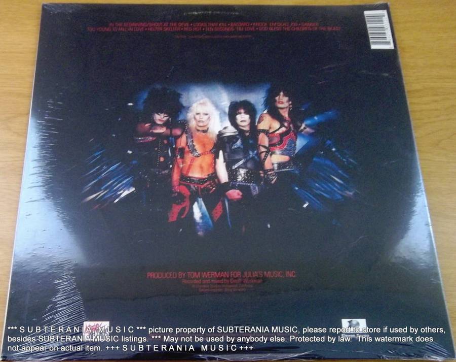 MOTLEY CRUE Shout at The Devil Pressing 180g Re-issue Vinyl LP  [Shelf E]