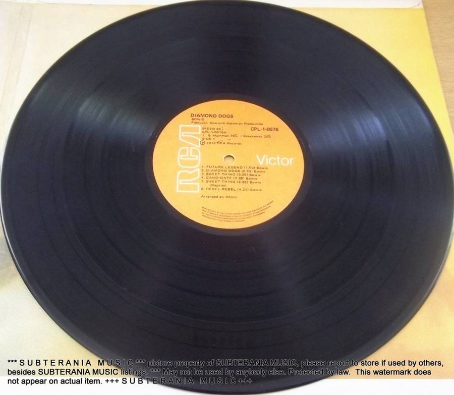 DAVID BOWIE Diamond Dogs Vinyl LP  [Shelf E]