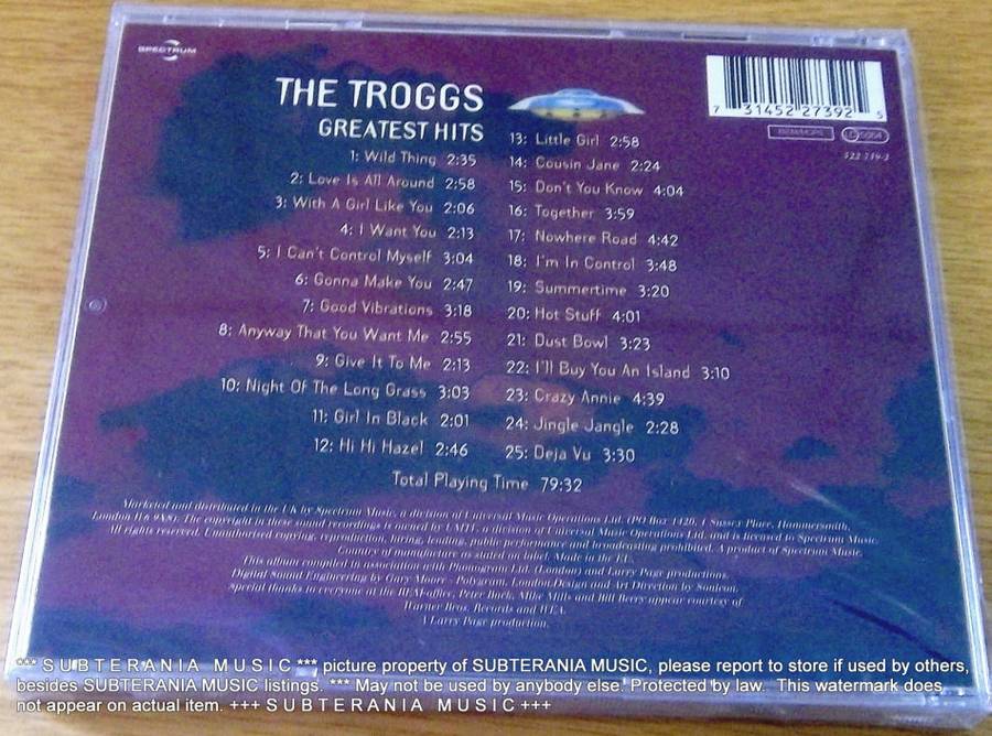 THE TROGGS Greatest Hits  [sealed]