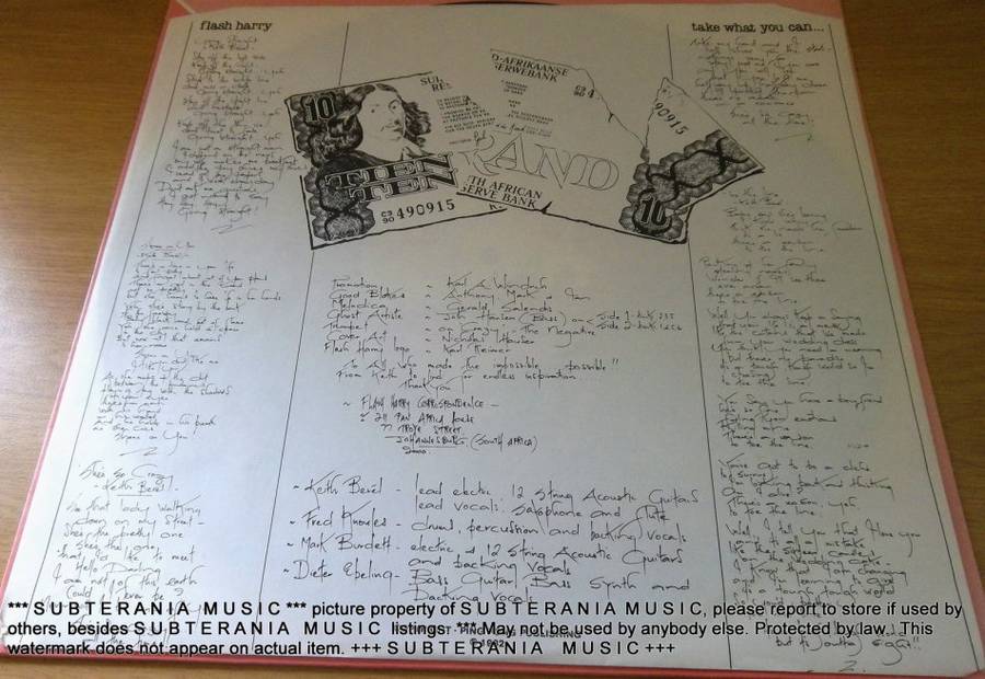 FLASH HARRY Take What You Can Vinyl LP