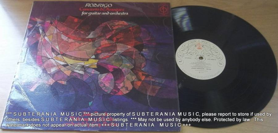 RODRIGO Conciertto de Aranjuez for guitar and orchstra Vinyl LP