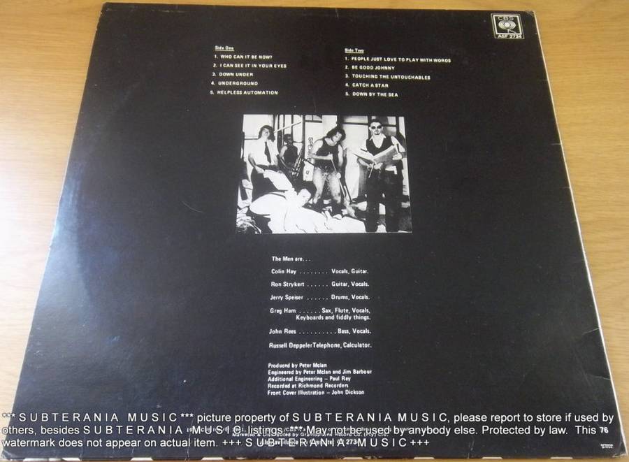 MEN AT WORK Business as Usual  Vinyl Record