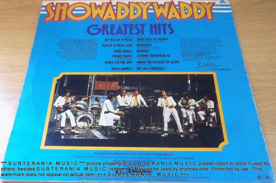 SHOWADDYWADDYGreatest Hits Vinyl LP