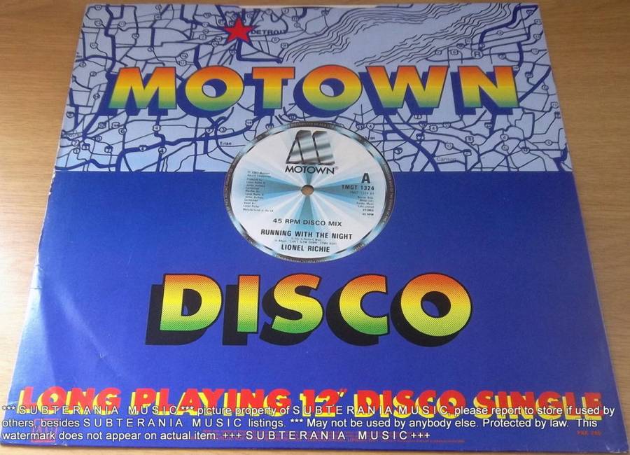 LIONEL RICHIE Running with the Night 12" Maxi Vinyl Record