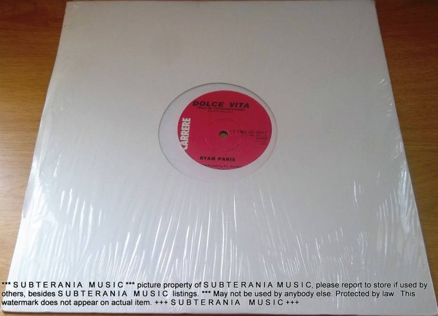 RYAN PARIS Dolce Vita 12" MAXI Vinyl Record