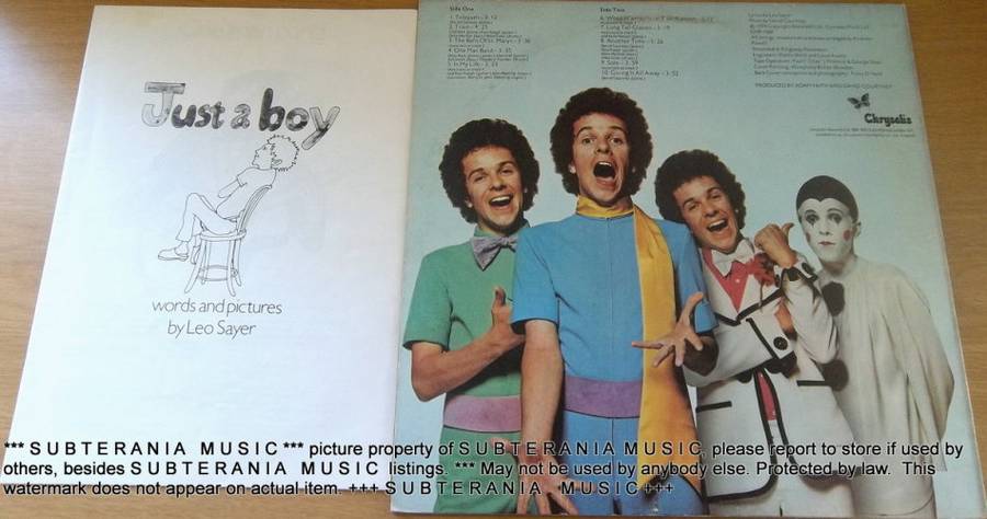 LEO SAYER Just a Boy with booklet Vinyl Record