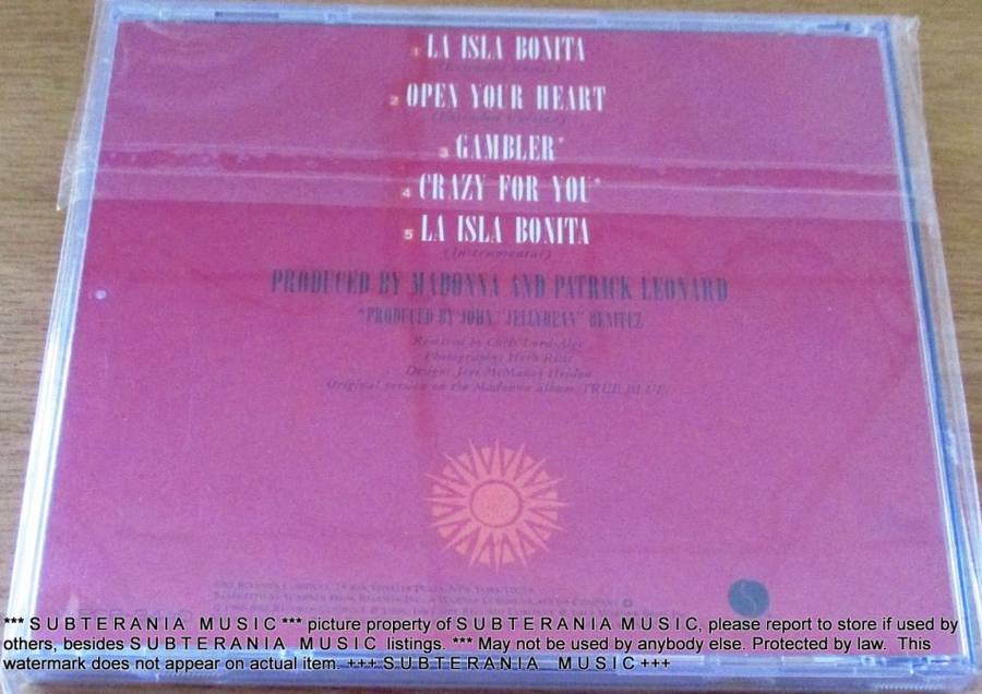 MADONNA La Isla Bonita 5 track IMPORT Maxi Single