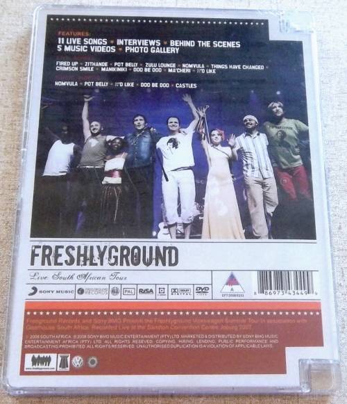 FRESHLYGROUND Live South African Tour 2007 DVD SOUTH AFRICA Cat# 88697343449