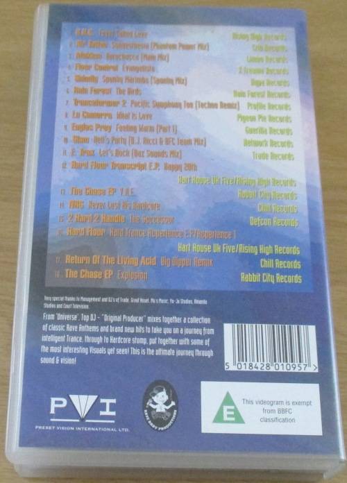 TRANCE VISION DANCE VOLUME 1  Import VHS Video Cassette