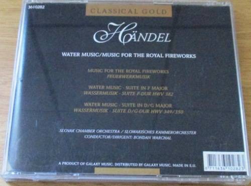 HANDEL Water Music Classical Gold [Classical Box 4]