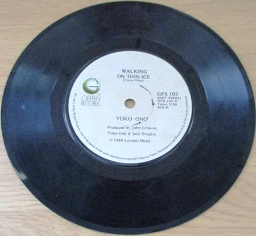 YOKO ONO Walking on Thin Ice  7" Single VINYL
