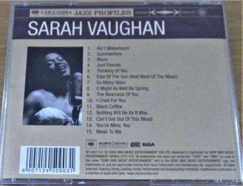 SARAH VAUGHAN Columbia Jazz Profiles   CD [Shelf Z Box 9]