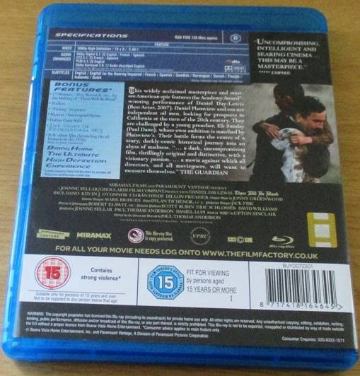 THERE WILL BE BLOOD Daniel Day Lewis Blu Ray
