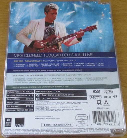 MIKE OLDFIELD Tubular Bells II Live DVD