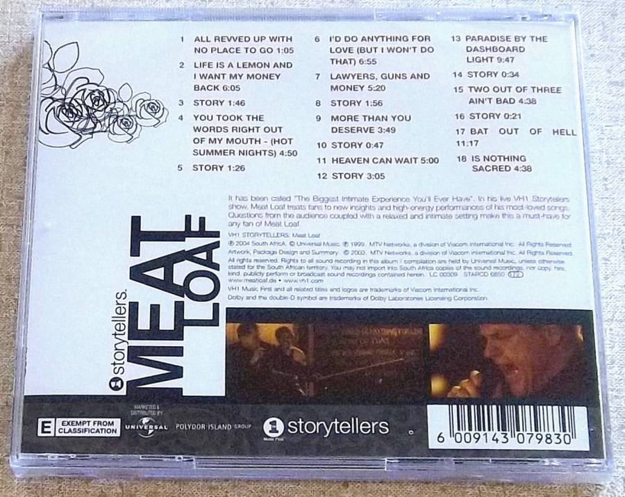 MEAT LOAF VH1 Storytellers