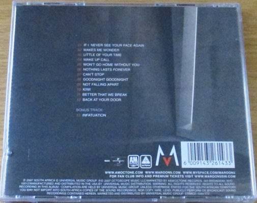 MAROON 5  It Wont be Soon Before Long CD [Shelf Z Box 7]