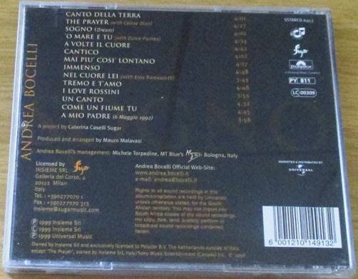 ANDREA BOCELLI Sogno CD [Shelf G Box 10]