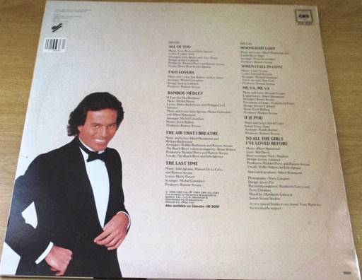 JULIO IGLESIAS 1100 Bel Air Place  VINYL RECORD