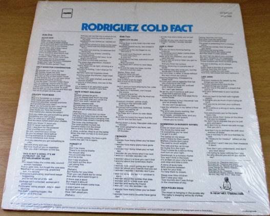 RODRIGUEZ Cold Fact 1974 South African Pressing VINYL RECORD