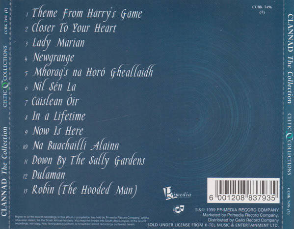 CLANNAD The Collection South African release CD